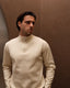 Beige Knitted Quarter Zip