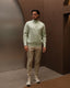 Light  Green Knitted Quarter Zip