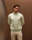 Light  Green Knitted Quarter Zip