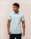 Textured Polo- Aqua Blue
