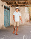Textured Polo- Aqua Blue