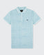 Textured Polo- Aqua Blue