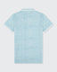 Textured Polo- Aqua Blue