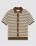 Striped Knitted Shirt - Mocha