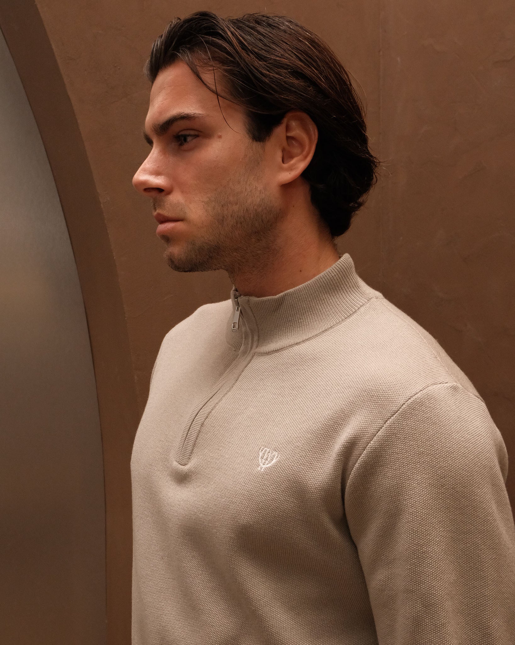 ◇新品◇【AMERICANA】 HALF SLEEVE SWEAT ネイビー Brushed Waffle-knit Half-zip Pullover For Men | J.Crew
