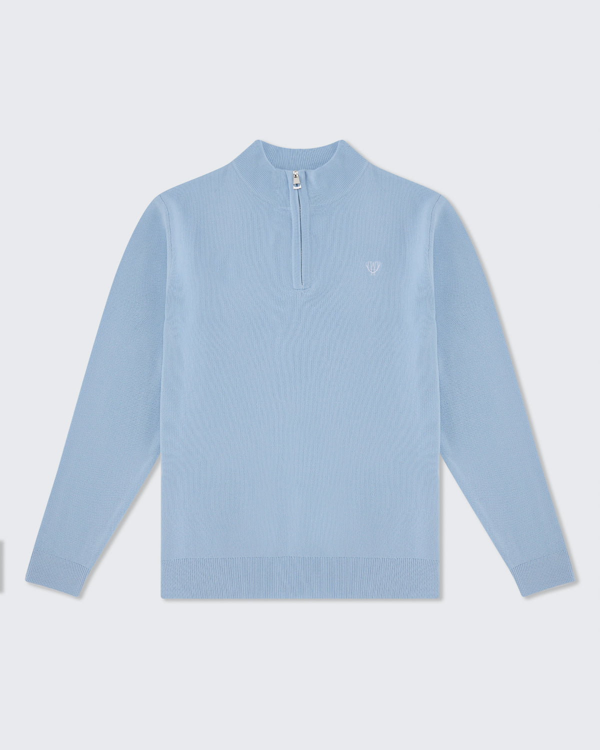 Blue Knitted Half Zip
