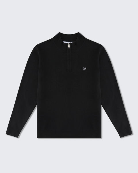 Black Knitted Quarter Zip – Walker & Hunt