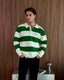Rugby Knit - Emerald Green & Cream