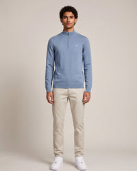 Huxley Quarter Zip - Steel Blue
