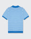 Milton Striped Polo - Steel & Cream