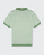 Milton Striped Polo - Sage & Cream