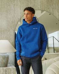 Sudadera con capucha Script - Azul cobalto