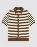 Striped Knitted Shirt - Mocha