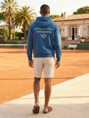 St Tropez Tennis Club Hoodie - Steel Blue