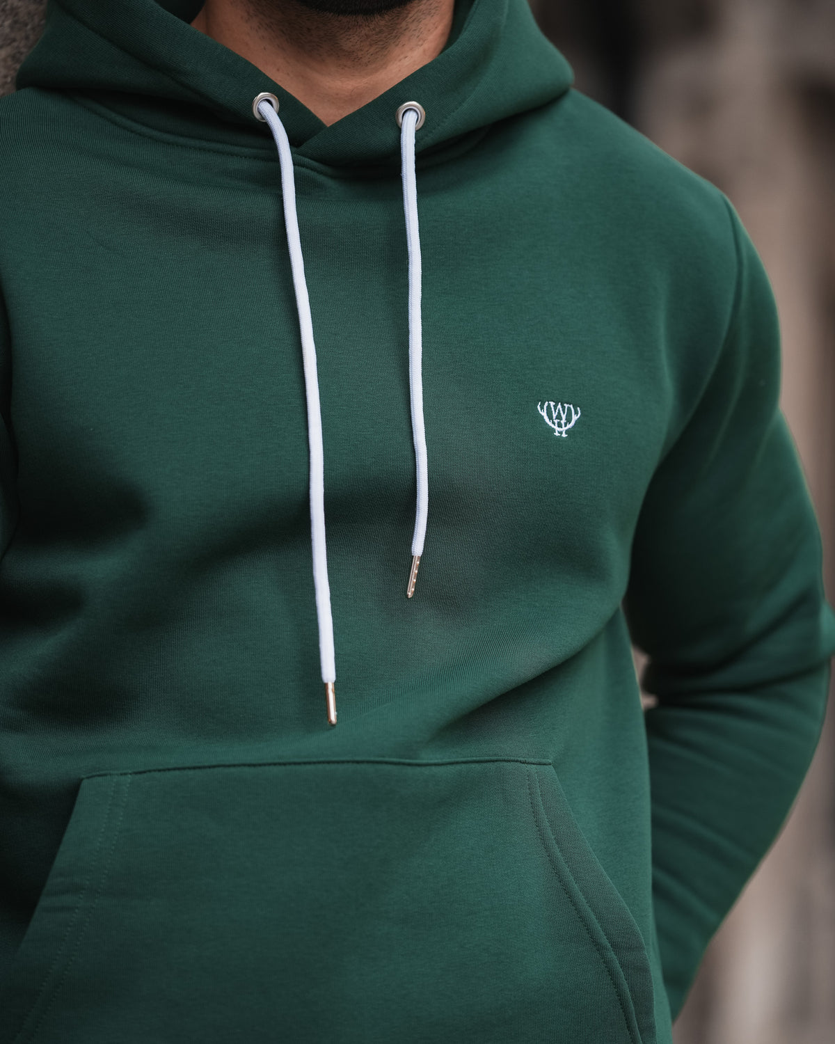 Dark Green Understated Hoodie