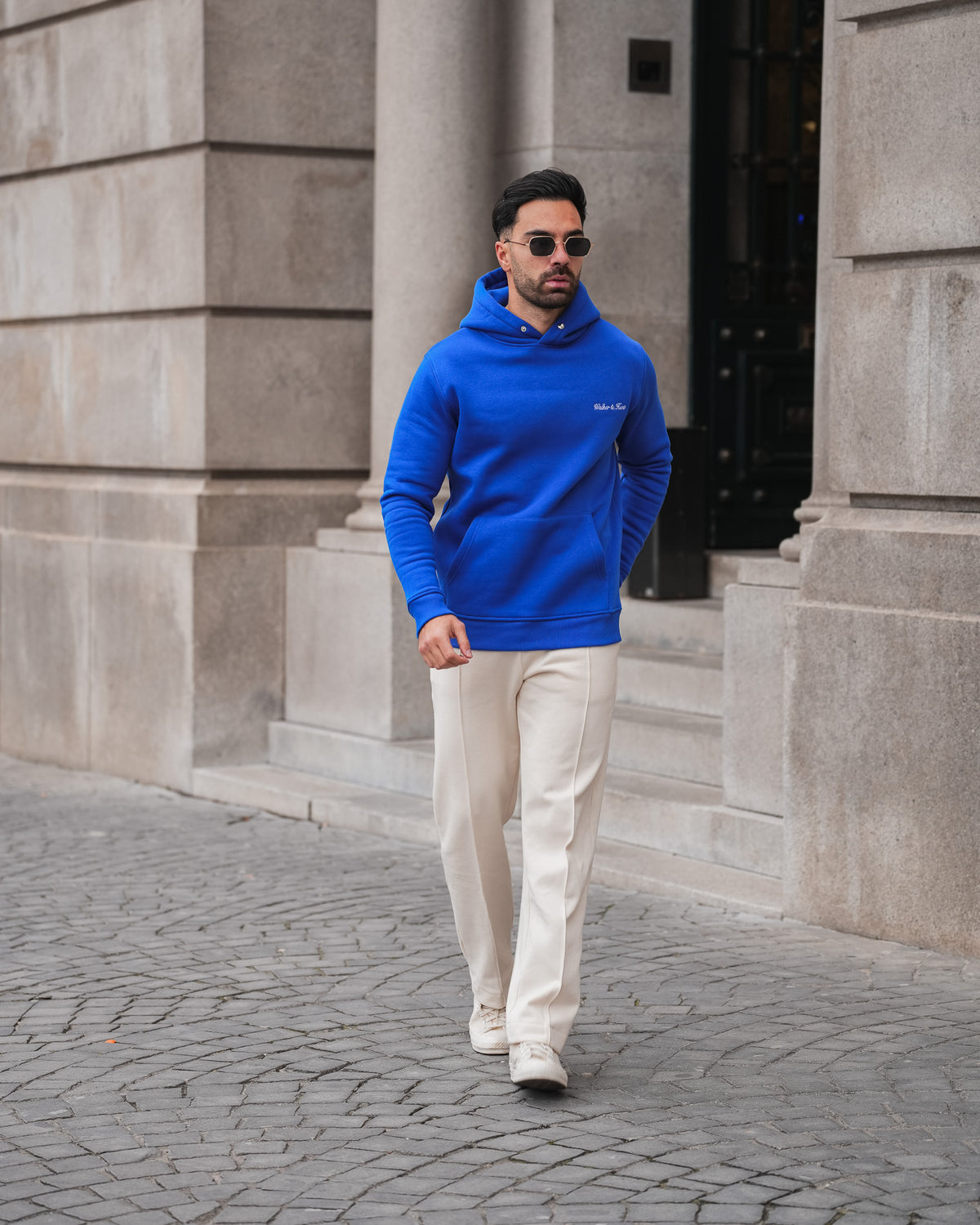 Script Hoodie- Cobalt Blue