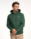 Sudadera con capucha de color verde oscuro