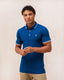 Textured Polo- Midnight Blue