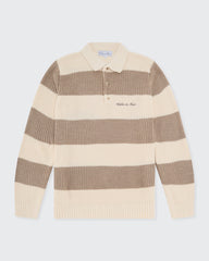 Striped Knit Jumper - Ecru & Cream