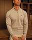 Grey Knitted Half Zip