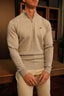 Grey Knitted Half Zip