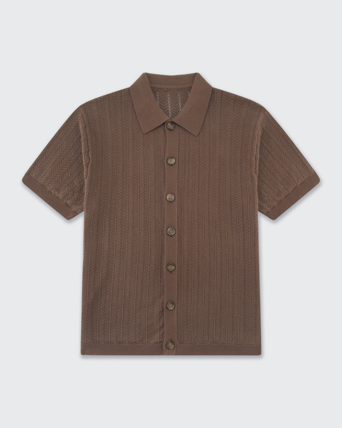 Knitted Shirt- Brown