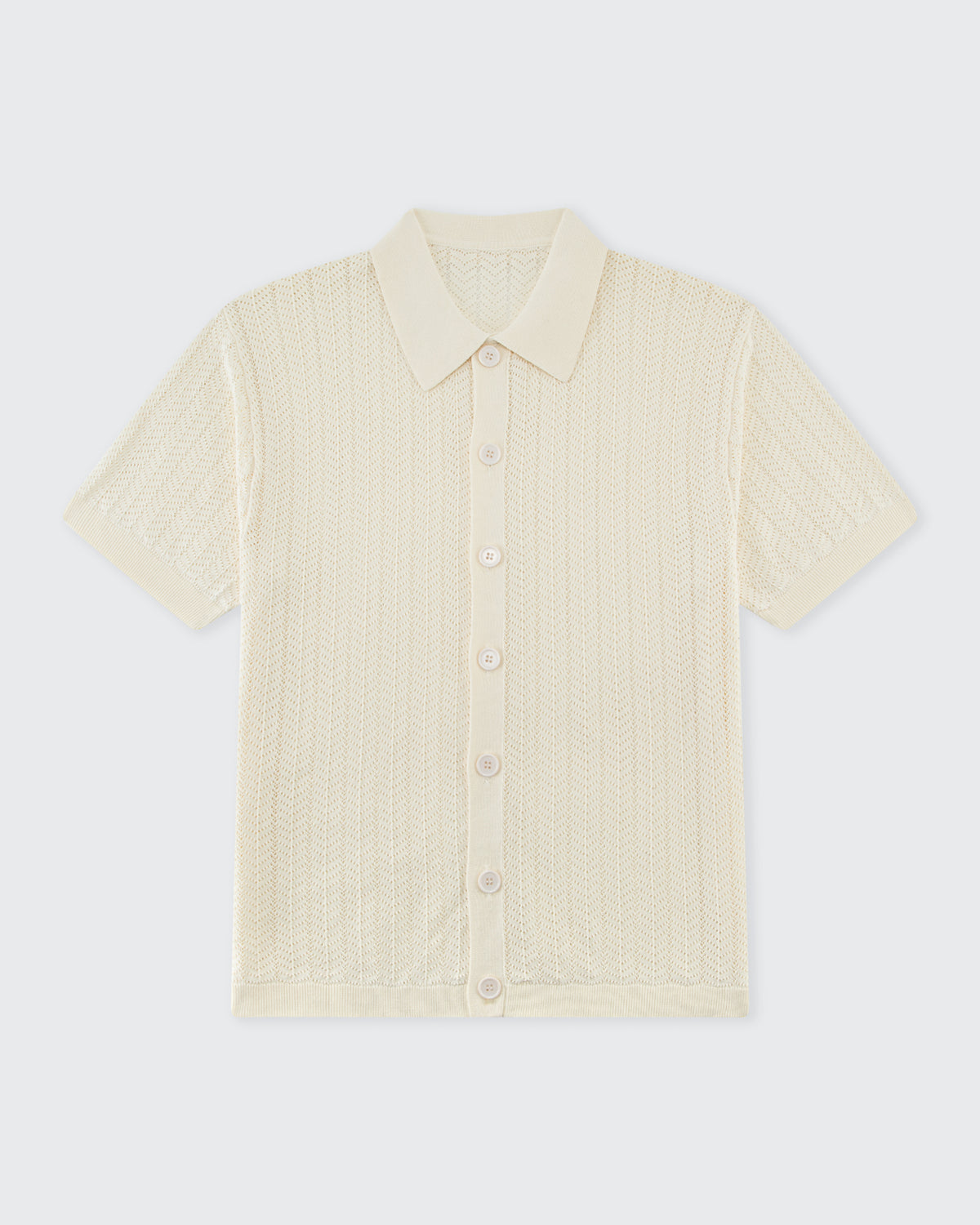 Knitted Shirt- Cream