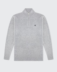 Grey Knitted Half Zip