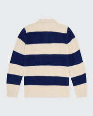 Striped Knit Jumper- Navy & Cream