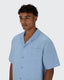 Cuban Collar Shirt- Light Blue