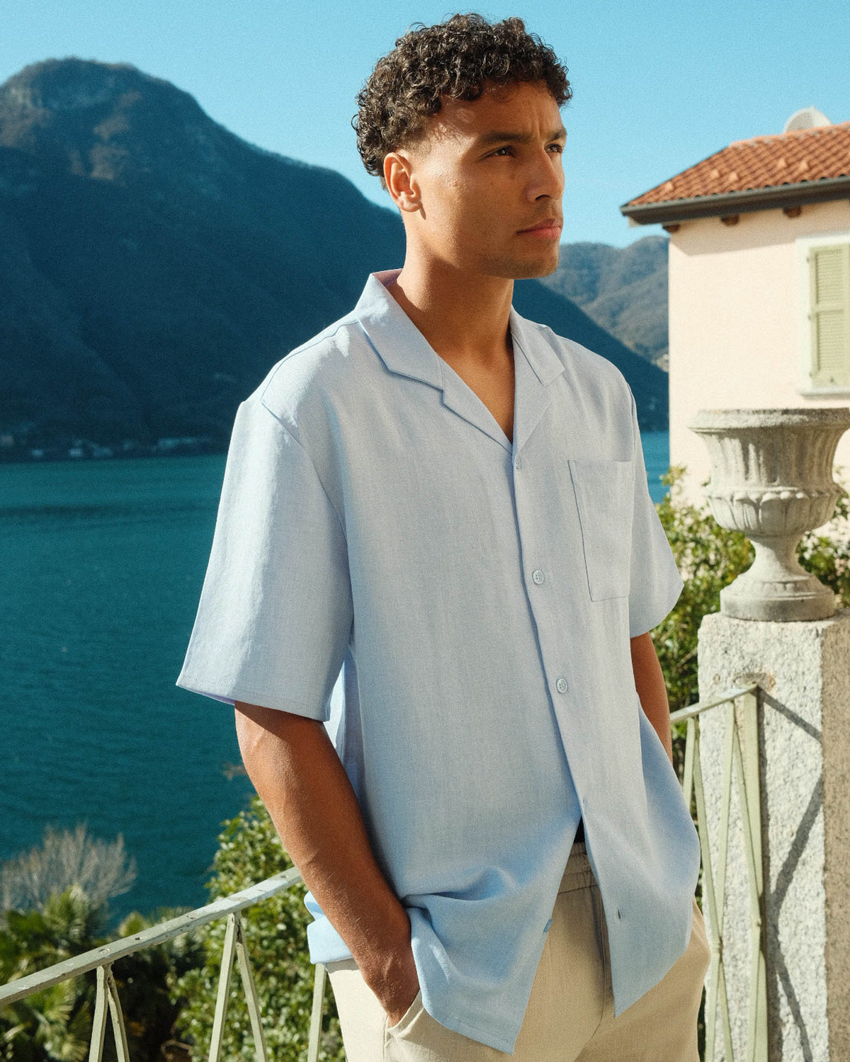 Cuban Shirt- Light Blue