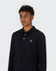 Long Sleeve Polo- Navy