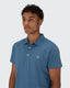 Pique Stretch Polo- Marine Blue