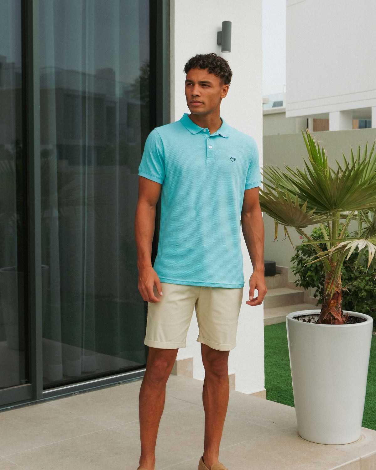 Textured Polo- Mint