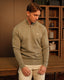 Khaki Knitted Half Zip