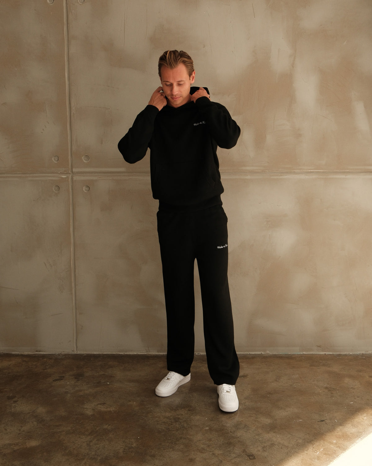 W&H Knitted Hoodie - Black