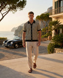 Striped Knitted Shirt - Black