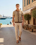 Striped Knitted Shirt - Mocha
